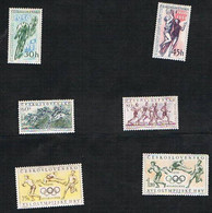 CECOSLOVACCHIA (CZECHOSLOVAKIA) - YVERT  855.857B - 1956 GRANDI AVVENIMENTI SPORTIVI DELL'ANNO  - NUOVI (MINT) ** - Ungebraucht