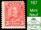 Canada (Unitrade & Scott # 167 - Arch/Leaf Issue) (Mint) F - Nuevos