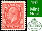 Canada (Unitrade & Scott # 197 - Medaillon Issue) (Mint) F - Neufs