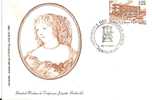 BELGIUM 2001 CARD MADAME DE SEVIGNE WITH IMPRESSED STAMP AND SPECIAL CANCELLATION FU - Covers & Documents