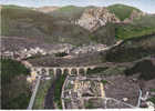 CPSM En Avion Au Dessus De AXAT Le Viaduc Et  Vue Générale (Scierie Visible) - Axat