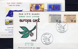 CEPT-Ausgabe 1965 Türkei 1901/2,1961/2 FDC O 10€ Zweig/Frucht Flamme Stars EUROPE NATO Sets Of First Letter Turkey - 1965
