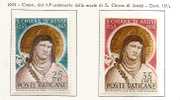CITTA DEL VATICANO - 1953 S. Chiara Di Assisi   Yvert # 187/188  Complete Set -  MINT (LH) - Unused Stamps