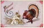 Thanksgiving Greetings - 1911 - Embossed - Gilding- Travelled - Illustr : P. Sander #781 - Thanksgiving