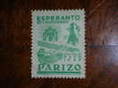 Esperanto,Internacia Lingvo,Vignette,Stamp,Label,Kongreso Paris,France,Congress,vintage - Esperánto