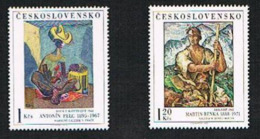 CECOSLOVACCHIA (CZECHOSLOVAKIA) - YVERT 2017.2018   - 1973  QUADRI DELLE GALLERIE NAZIONALI -  NUOVI (MINT) ** - Unused Stamps
