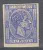 PR16S-L1024TV.VARIEDAD BORDE DE HOJA.Alfonso Xll.PUERTO RICO.1877.(Ed16s *)con Charnela.Borde De Hoja.CV 110 EUROS - Variétés & Curiosités