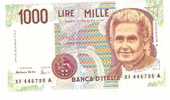 1758)splendida Banconota Da 1000 Lire Maria Montessori Serie Speciale XF Del 1996 FDC - 1000 Liras