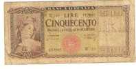 1762)splendida Banconota Da 500 Lire Italia Serie Speciale W180 Del 1948 Vedi Foto - 500 Lire