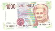 1767)splendida Banconota Da 1000 Lire Maria Montessori Serie Speciale XA-A Del 1990 FDC - 1000 Lire