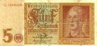 -Germania - 5 Marchi - Mark - 1942  - Germany * Reichsbanknoten * WII * - Autres & Non Classés