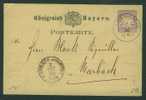 Bavaria 1880 5pf Postal Stationery Card Used - Interi Postali