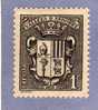 ANDORRE FRANCAIS TIMBRE N° 47 NEUF SANS CHARNIERE ARMOIRIES DES VALLEES 1C NOIR - Unused Stamps