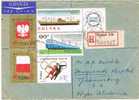 Carta Aerea Certificada POZNAM (Polonia) 1966 A Sudafrica - Lettres & Documents