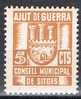 Ajut De Guerra SITGES (Barcelona) , Num 2. Guerra Civil - Spanish Civil War Labels