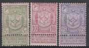 Belgie OCB 68 / 70 (*) - 1894-1896 Esposizioni