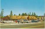 Flagg Ranch Wyoming, Yellowstone & Grand Teton National Parks, Gas Station Food Cabins On C1960s Vintage Postcard - Rutas Americanas