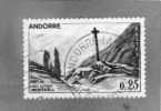 ANDORRE FRANCAIS TIMBRE N° 158 OBLITERE PAYSAGES LA CROIX GOTHIQUE DE MERITXELL - Used Stamps