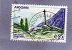 ANDORRE FRANCAIS TIMBRE N° 158 OBLITERE PAYSAGES LA CROIX GOTHIQUE DE MERITXELL - Usati