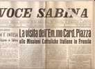 MAGLIANO SABINA - VOCE SABINA - PERIODICO 1953 - Magazines & Catalogs