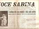 MAGLIANO SABINA - VOCE SABINA - PERIODICO 1954 - Magazines & Catalogues