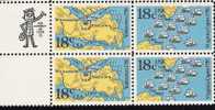 US Scott 1938a (1937 1938) - Zip Block Of 4 - Battle Of Yorktown & Virginia Capes 18 Cent - Mint Never Hinged - Blocks & Sheetlets