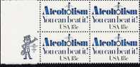 US Scott 1927 - Zip Block Of 4 - Alcoholism 18 Cent - Mint Never Hinged - Blocks & Sheetlets