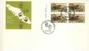 1981 Canada Cachet FDC Plate Block Of 4 "ENDANGERED WILDLIFE-MARMOT" Official Post Office Issue - 1981-1990