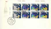 1981 Canada Cachet FDC Plate Block Of 8 "CANADA DAY " Official Post Office Issue - 1981-1990