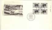 1983 Canada Cachet FDC Plate Block Of 4 " WOOD STOVE" Official Post Office Issue - 1981-1990