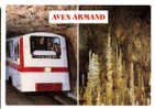 {44877} 48 Lozère Meyrueis Aven Armand , Multivues ; Funiculaire , Grande Stalagmite ; Ed Du Castelet N° G. 376 - Meyrueis