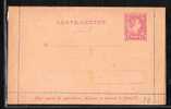 CARTE - LETTRE MONACO PRINCE CHARLES III 1886 - Postal Stationery