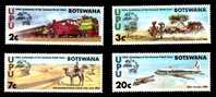 (032) Botswana  1974  UPU / Plane / Avions / Trains / Animals / Camels ** / Mnh  Michel 110-13 - Botswana (1966-...)