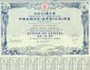 Soc. Agricole Et Immobilière FRANCO-AFRICAINE - Landbouw