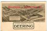 DEERING MACHINE AGRICOLE & FICELLE - LIEUSE FANEUSE TRACTEUR - PUBLICITE - USINE De CROIX WASQUEHAL - DOS VISIBLE - Tracteurs