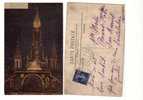 Carta Postal De Lourdes Basilica Iluminada Con Buena Conservacion, Y En El Dorso S. Nº 140 Y Perferto Matasello    . - Cartas & Documentos