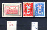 Belgique 1951-59, Foire De Bruxelles Et Le BIT, PR 117 + PR 133 / 134 Neuf Avec Charnière - Privées & Locales [PR & LO]