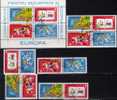 KSZE Europa 1975 Rumänien 3280/3,4 ZD,4-Block+Bl.124 O 12€ Landkarte Buch Kinder Tauben Bloc Hb Ms CEPT Sheet Bf ROMANIA - Oblitérés