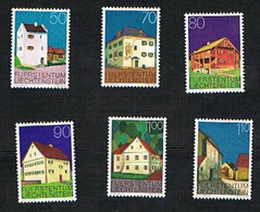 LIECHTENSTEIN -  YV.  633.638  1978  EDIFICI - NUOVI  (MINT) ** - Unused Stamps