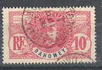 DAHOMEY, Type Faidherbe 1906, Yvert N° 22, 10 C Rose, Obl De PORTO NOVO Du 1 JUIL1908, SUPERBE !, Cote 3,80 Euros - Autres & Non Classés