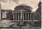 ROMA - PIAZZA DEL PANTHEON - B/N VIAGGIATA  1955 - ANIMATA E VETTURE D'EPOCA-TIMBRO POSTE  AMB.  ROMA  VENEZIA  189 F. - Panteón