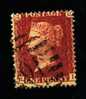 GREAT BRITAIN - 1855  1 D. RED BROWN  WMK LARGE CROWN  PERF. 14  USED - Usati