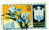 PIA - S. MAR. - 1953 : Fiori - Iris - (SAS 405) - Used Stamps
