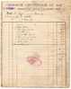 Facture Compagnie Continentale Du Gaz Pour Usine à Gaz De Romilly Sur Seine 11-08-1916 - Timbre Fiscal 10c Gris - - Elettricità & Gas