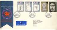 1969 Great Britain Cachet FDC With Complete Set "Investiture Of The Prince Of Wales  " Caernarvon Cancel Sent To Canada - 1952-1971 Pre-Decimale Uitgaves