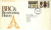 1972 Great Britain Cachet FDC With Part Set " BBC Brodcasting History " Bedford Cancel  Sent To Canada - 1971-1980 Decimale  Uitgaven