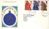 1972 Great Britain Cachet FDC With Complete Set " 1972 Christmas " Bedford Cancel  Sent To Canada - 1971-1980 Decimal Issues