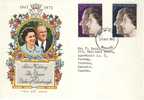 1972 Great Britain Special Cachet FDC With Complete Set " Silver Wedding " Bedford Cancel - 1971-1980 Em. Décimales