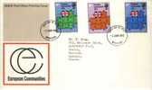 1973 Great Britain Cachet FDC With Complete Set " European Community " Bedford Cancel  Sent To Canada - 1971-1980 Decimal Issues