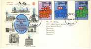 1973 Great Britain Special Cachet FDC With Complete Set " European Community 2" Bedford Cancel  Sent To Canada - 1971-1980 Decimal Issues